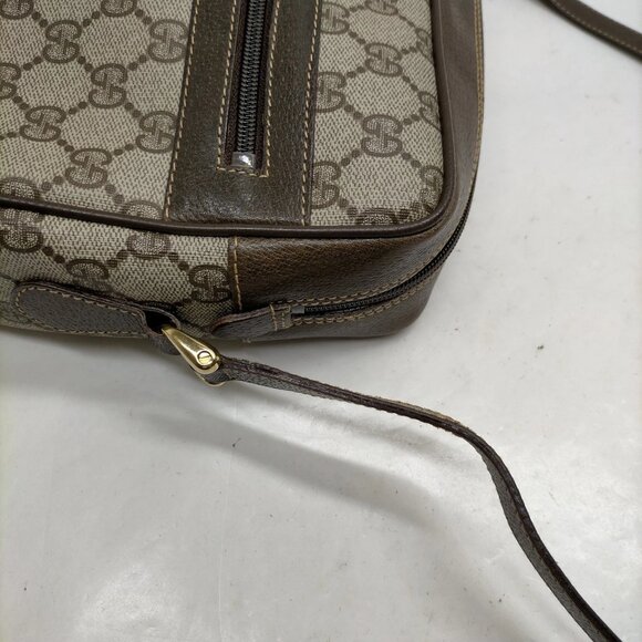 Vintage Gucci Clutch Sherry Line Brown PVC Crossbody Bag mon621-101625 - Picture 6 of 16